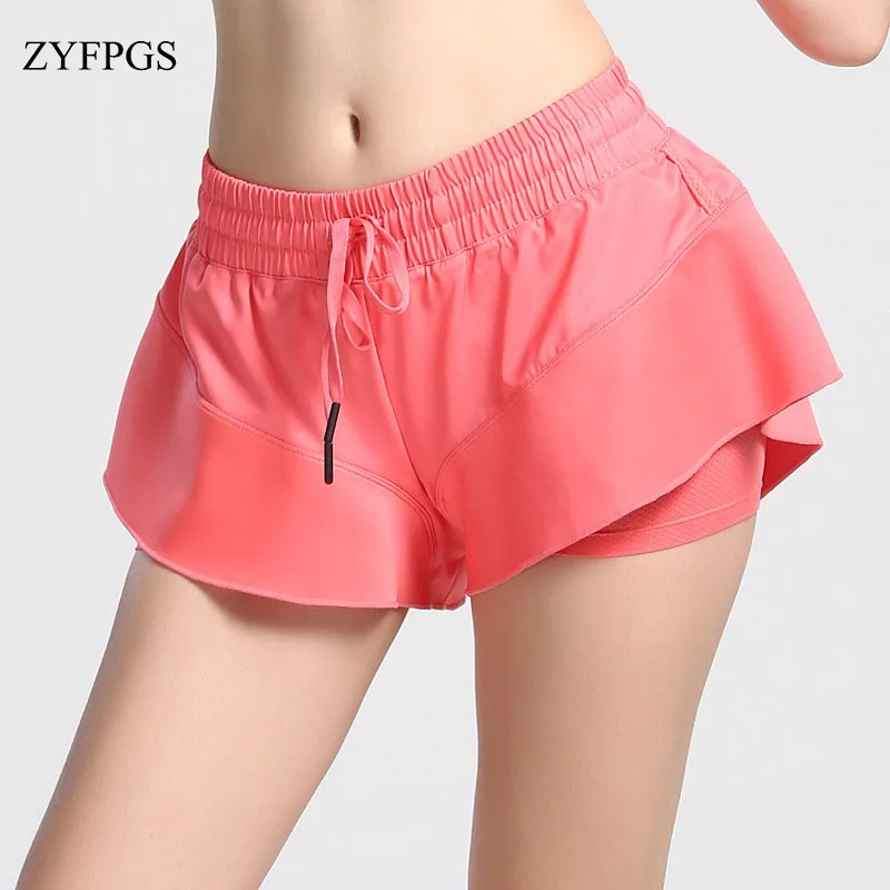 ZYFPGS 2018 Brand Fitness Sport Shorts Women Running Short Culottes