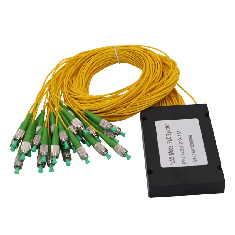 

Free Shipping ABS Box Fiber Optical PLC Splitter 1x32 FC/APC Connector 2.0mm 1m