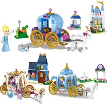 Girl Building Blocks Friends Princess Cinderella Pumpkin Carriage Set Best gift for girls Compatible with LegoINGly Duploe 41053