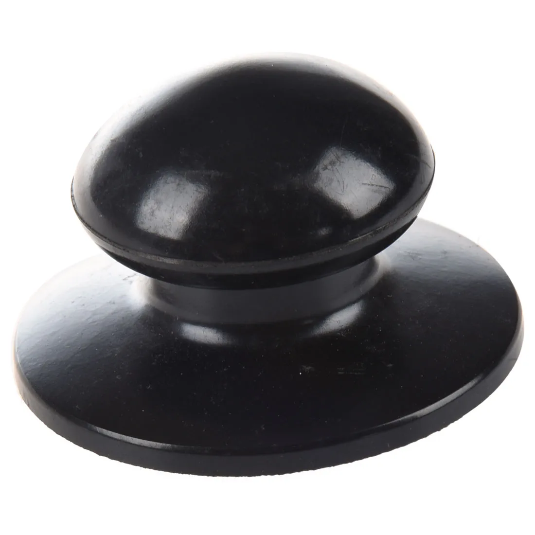 

4.71mm Screw Black Plastic Cookware Pot Pan Lid Round Knob Replacement