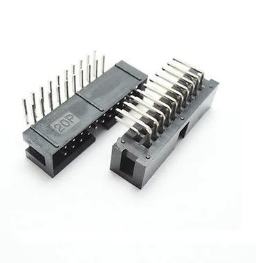 20Pcs 2.54mm 2x6 Pin 12 Pin Right Angle Male Shrouded IDC Box Header Connector