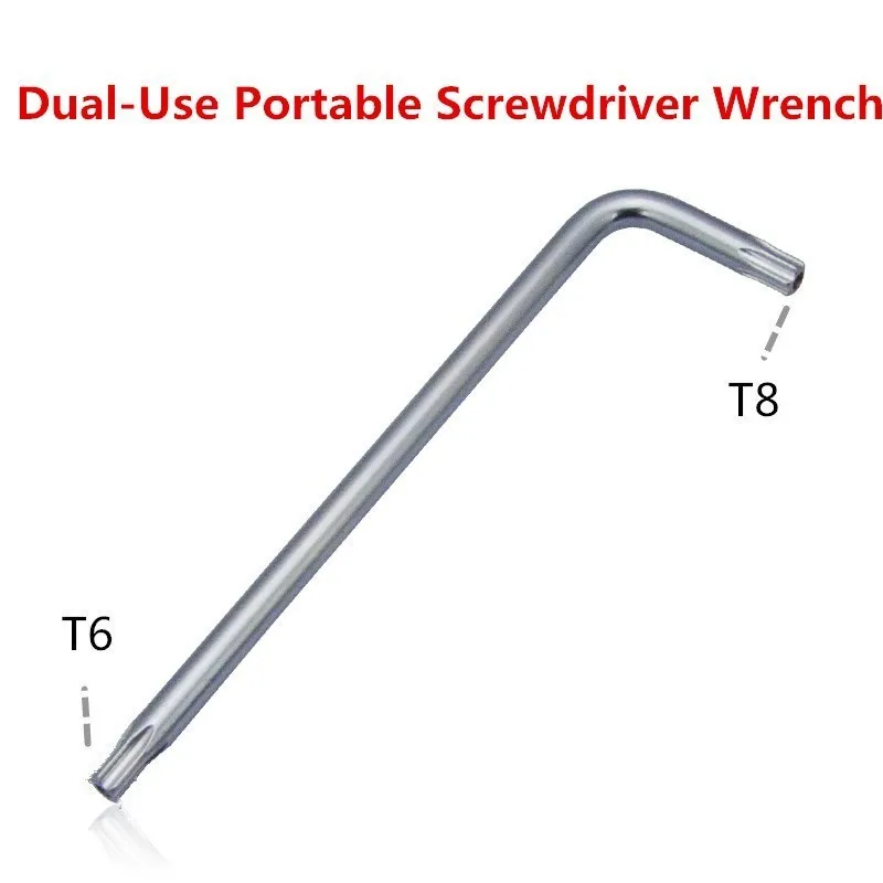 

T8/T6 Dual-purpose Screwdriver Internal Hexagonal Plum Blossom L-type Convenient Wrench Tool Outdoor Camping Equipment A2092YPH