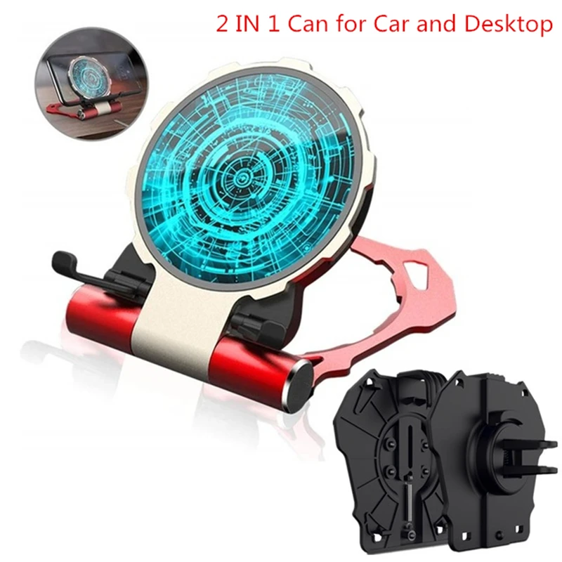 

Car Qi Wireless Charger 10W Magic for Iphone XS X 8 Iron Man Foldable Desk Fast Wireless Charger Charging Pad for Samsung Xiaomi