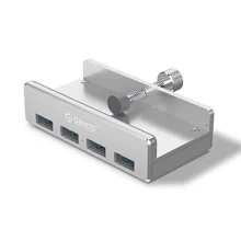 Orico клип дизайн 4 порта USB 3,0 концентратор Алюминиевый сплав Клип-тип портативный размер путешествия зарядное устройство зарядка концентратор станция для ноутбука