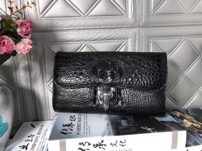 

Thin Designer Genuine Crocodile Leather Hot Pink Female Evening Purse Real Alligator Skin Lady Shoulder Bag Woman Sling Bag