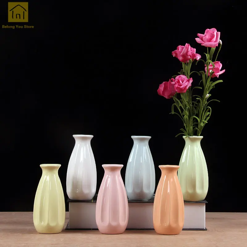 

5pcs Ceramic Vase Set Decorative Home Decor Vase Flowers Porcelain Mini Small Home Garden Dining Table Vase Moderne QAB160