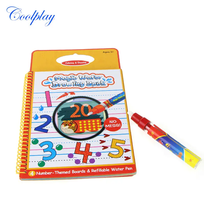coolplay number magic kid water drawing book with 1 pen intimate coloring water painting book gift - Kids Paint Book coolplay number magic kid water drawing book with 1 pen intimate coloring water painting book gift - Kids Paint Book