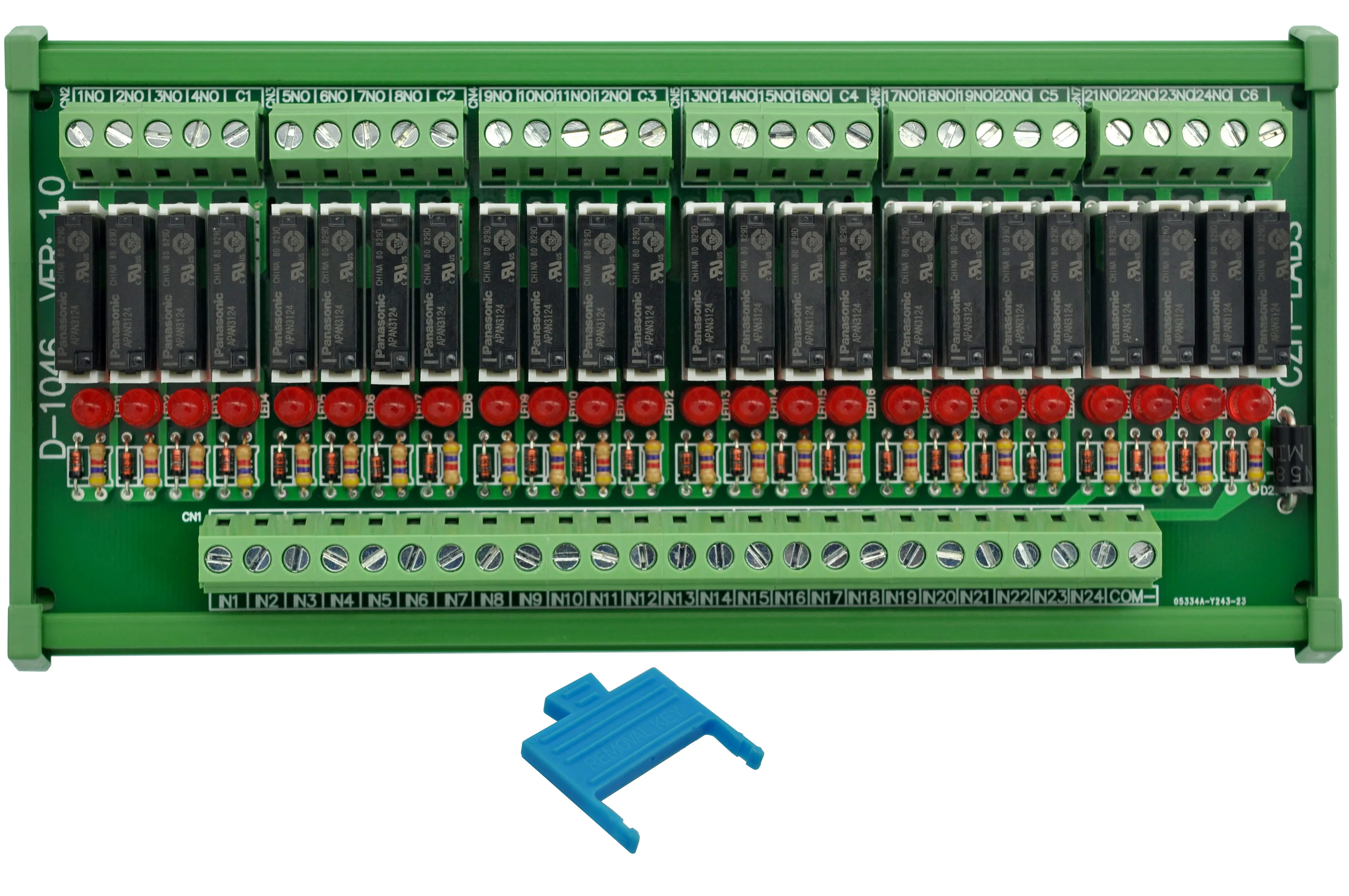 Тонкий DIN рейку DC24V источник/PNP 24 SPST-NO 5A модуль реле питания, APAN3124
