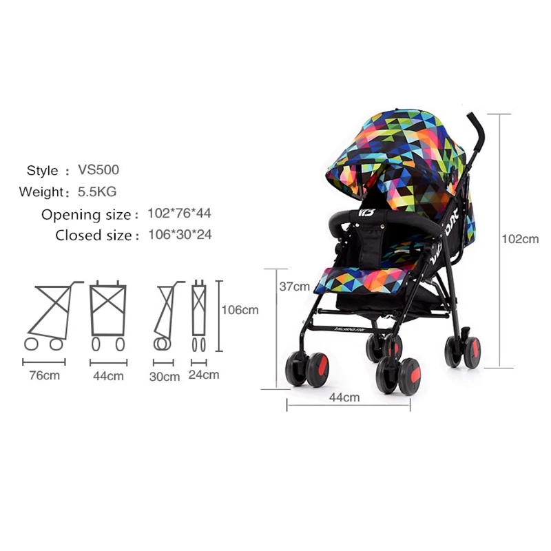 Poussette pliante портативный зонтик легкая коляска складная коляска может сидеть или лежать складная детская коляска Детские коляски