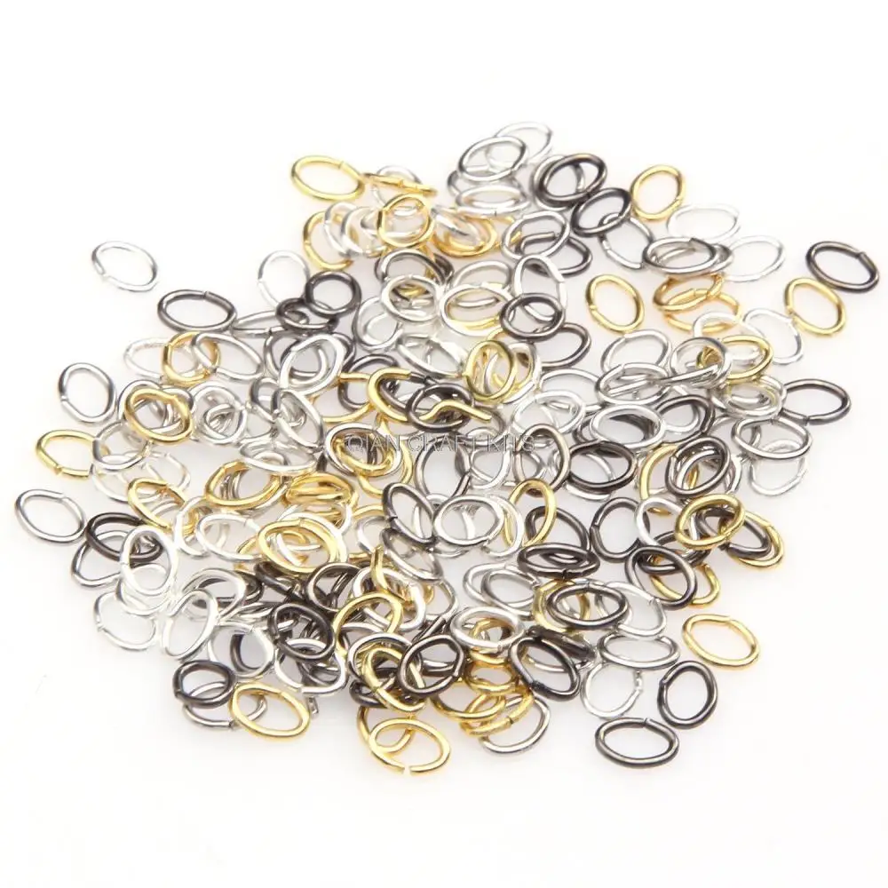 

10000pcs mixed sizes colors antique silver/gold/bronze stone circle findings oval jump split ring 5mm-7mm