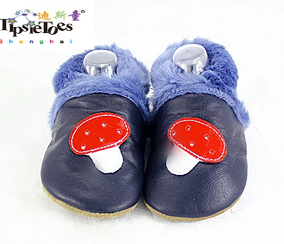 Macio do Bebê Caminhantes à Prova de Derrapagem Tipsietoes Couro Meninos Meninas Sapatos Infantis Chinelos 0-6 6-12 12-18 18-24 Novo Estilo Primeiros Crianças 12 High Quality