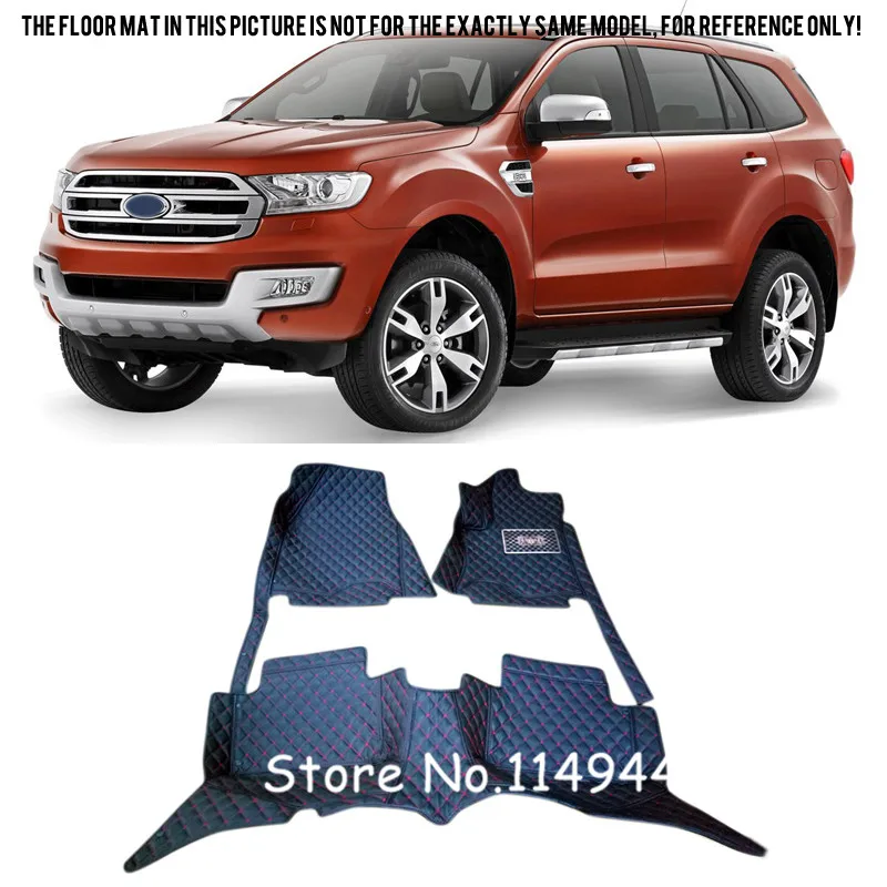 

For Ford EVEREST SUV 4DR (7 Seats) 2015 2016 2017 Waterproof Auto Custom Floor Mats Front and rear Full Set