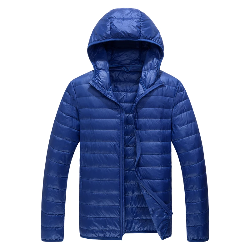 

2019 men's fashion hooded ultra light white duck down jacket high-end warmth fashion solid color boutique men's down jacket