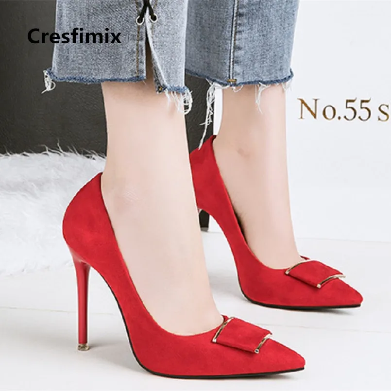 Cresfimix tacones altos/женская повседневная обувь на высоком каблуке 10 см для вечеринки