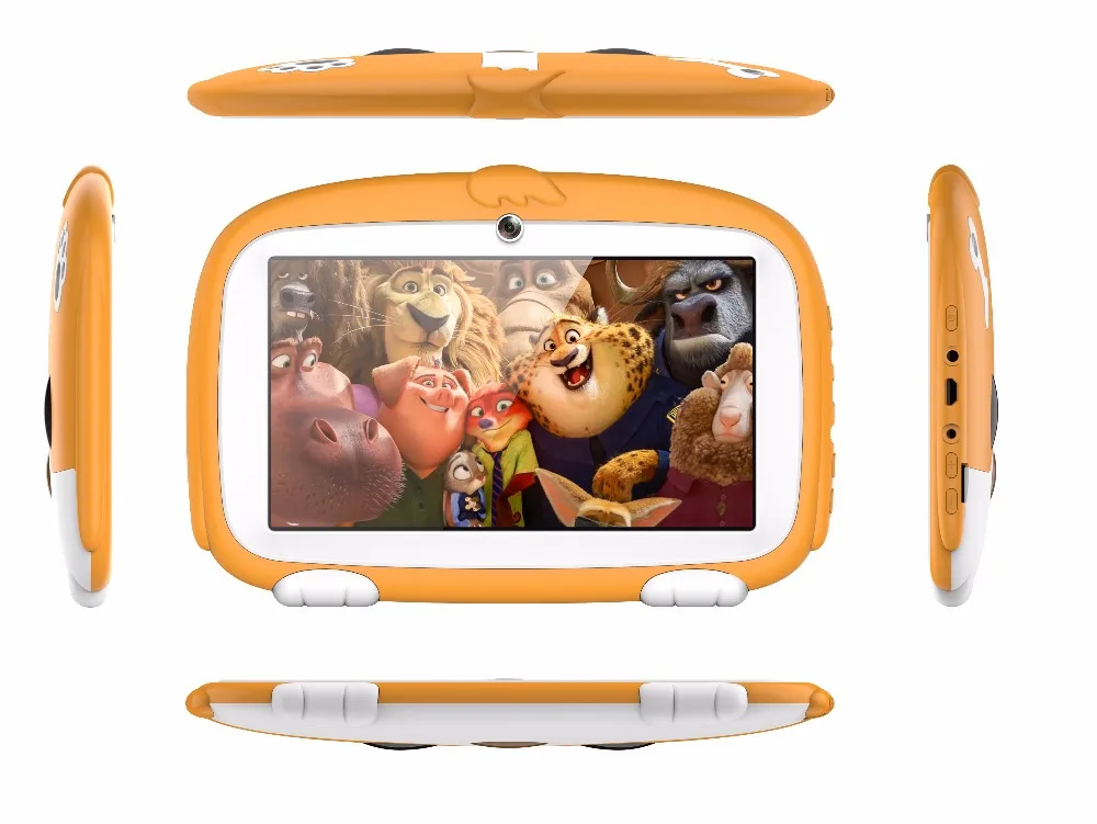 Glavey 7 дюймов Allwinner A33 детский 718 Tablet PC 512 МБ/1 Гб + 8 4 ядра 1024*600 Две камеры Android 6 0