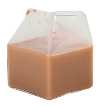 Креативная американская половинная кувшин для молока в виде молочной коробки стеклянная чашка кофейная стеклянная чашка для сока уникальный дизайн ручная работа