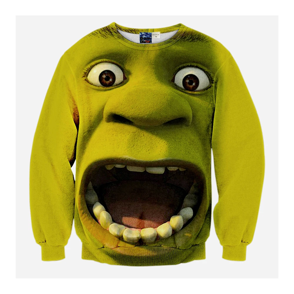 Funny Men Fitness Sweatshirt Pullover Casual Hip Hop Streetwear Amazing Cartoon Printed