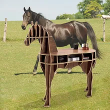 48.8″ horse desk horse coffee table wooden home furniture FSC-certified