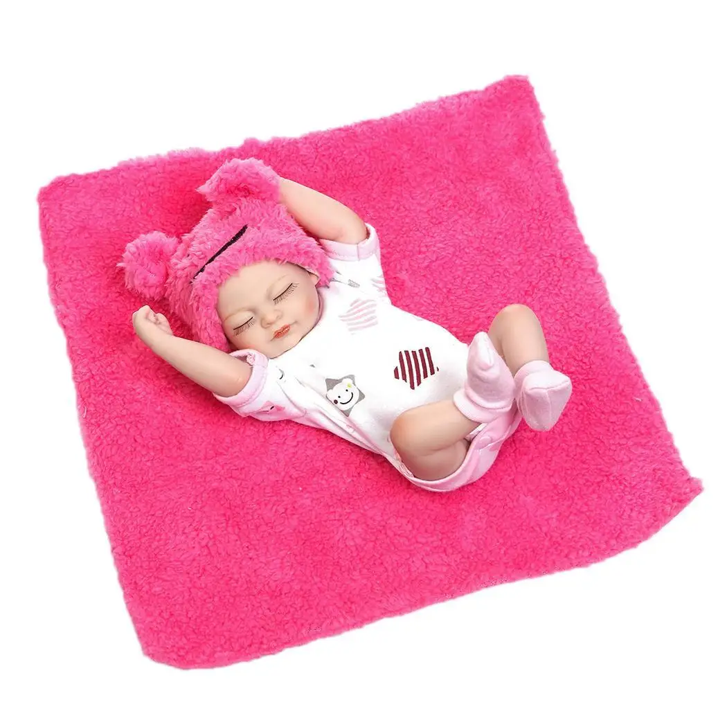 

Kids Soft Silicone Realistic With Clothes Blanket Girl Reborn Baby Doll Collectibles, Gift, Playmate