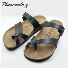 Nouveau 2015 chaussures femme sandales En Liège pantoufles de mode Vache Muscle Pantoufles occasionnels d’été style flip flop Grande Taille 5-11 livraison gratuite