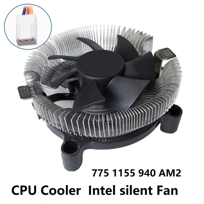 CPU cooler Intel silent Fan 775 1155 940 AM2 universal Wide heat