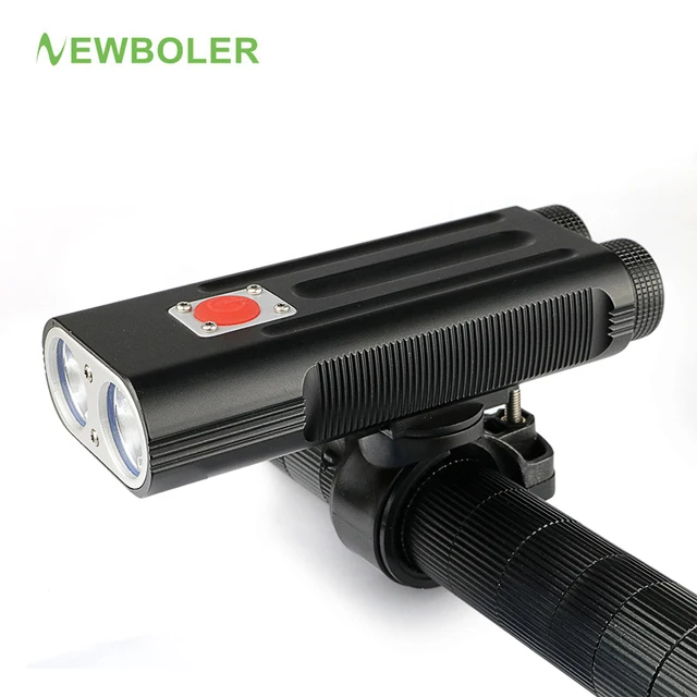 Best Price NEWBOLER Rechargeable Bicycle Light Front Bike Light Flashlight Dual LED 2 XML-T6 Headlight Accessories For Cycling