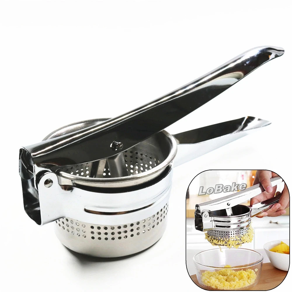

High quality Stainless Steel Press Potato Chip slicer Masher Ricer Puree Fruit Lemon Vegetable Juicer Crusher Press chips maker