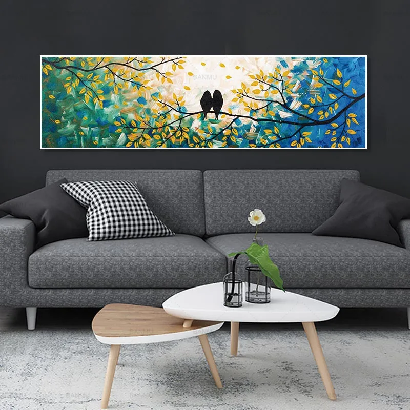 Декоративный настенный плакат на холсте с принтом птицы, настенные картины для гостиной, пейзаж без рамы, картина с животными