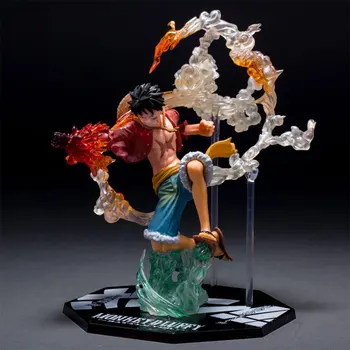 

One Piece Monkey D Luffy Anime Figure PVC Action Figure 15cm fire punch Battle Ver. Collection Model Toys Doll Gift