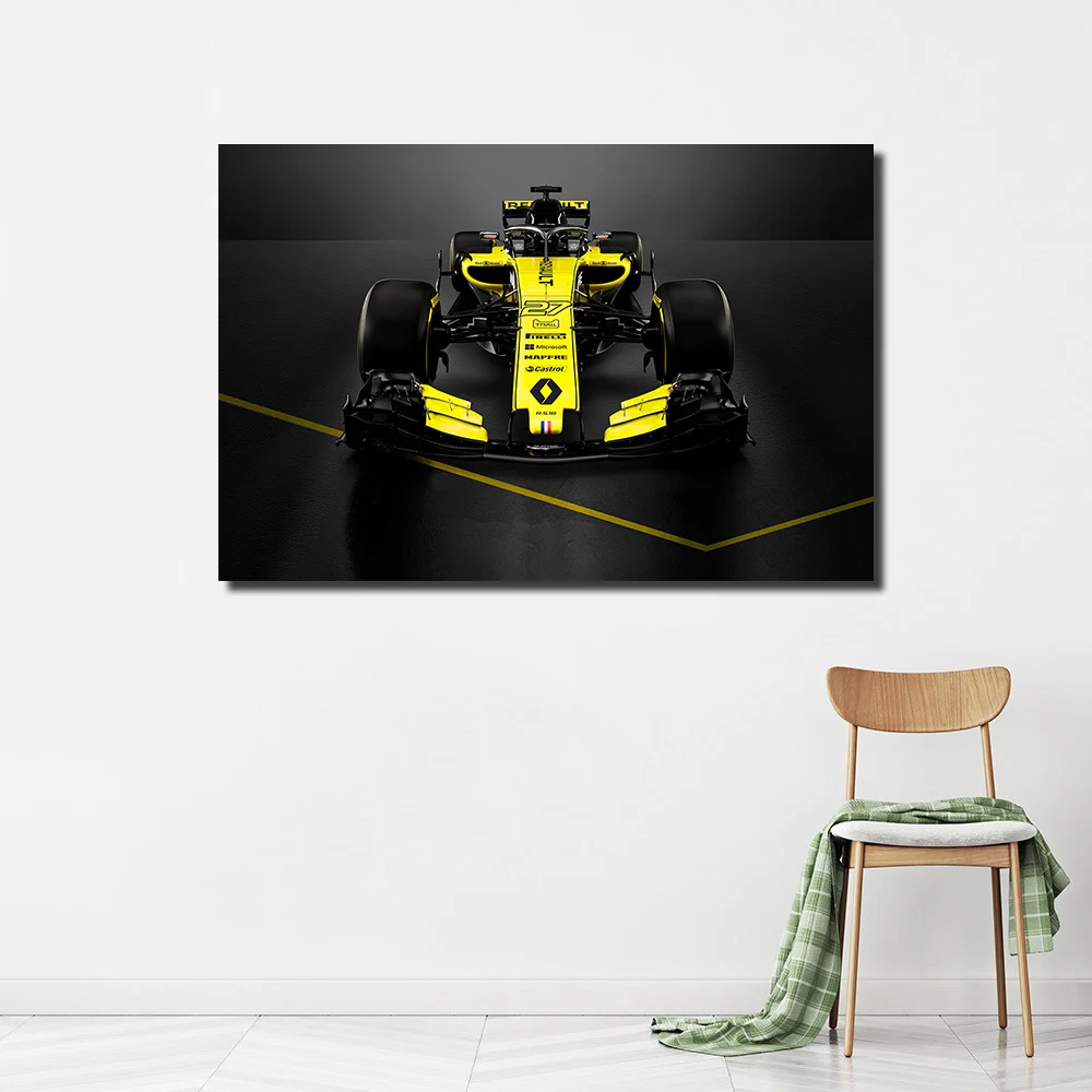 Renault RS18 гоночный автомобиль постер на заказ украшение дома мода холст ткань
