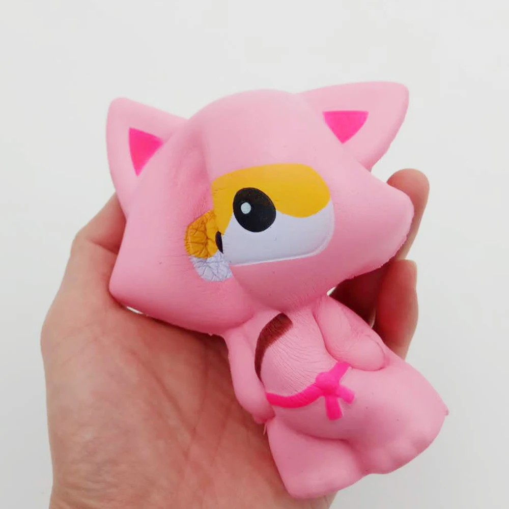 Новинка, 1 шт., медленно поднимающаяся игрушка kawaii Ninja Fox squishy charm, детский подарок