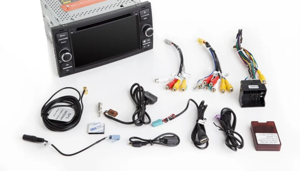 Excellent Android 8.1 2 Din 7 Inch Car DVD Player For Ford/Focus/Mondeo/Transit/C-MAX/Fiest With GPS Navigation Radio BT 1080P Ipod FM Map 4