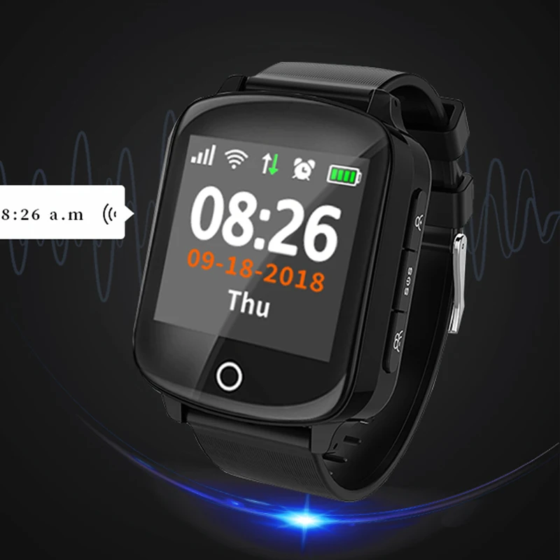 Умные часы D100 D200 для пожилых людей gps + LBS Wi Fi позициоСмарт родителей один ключ SOS