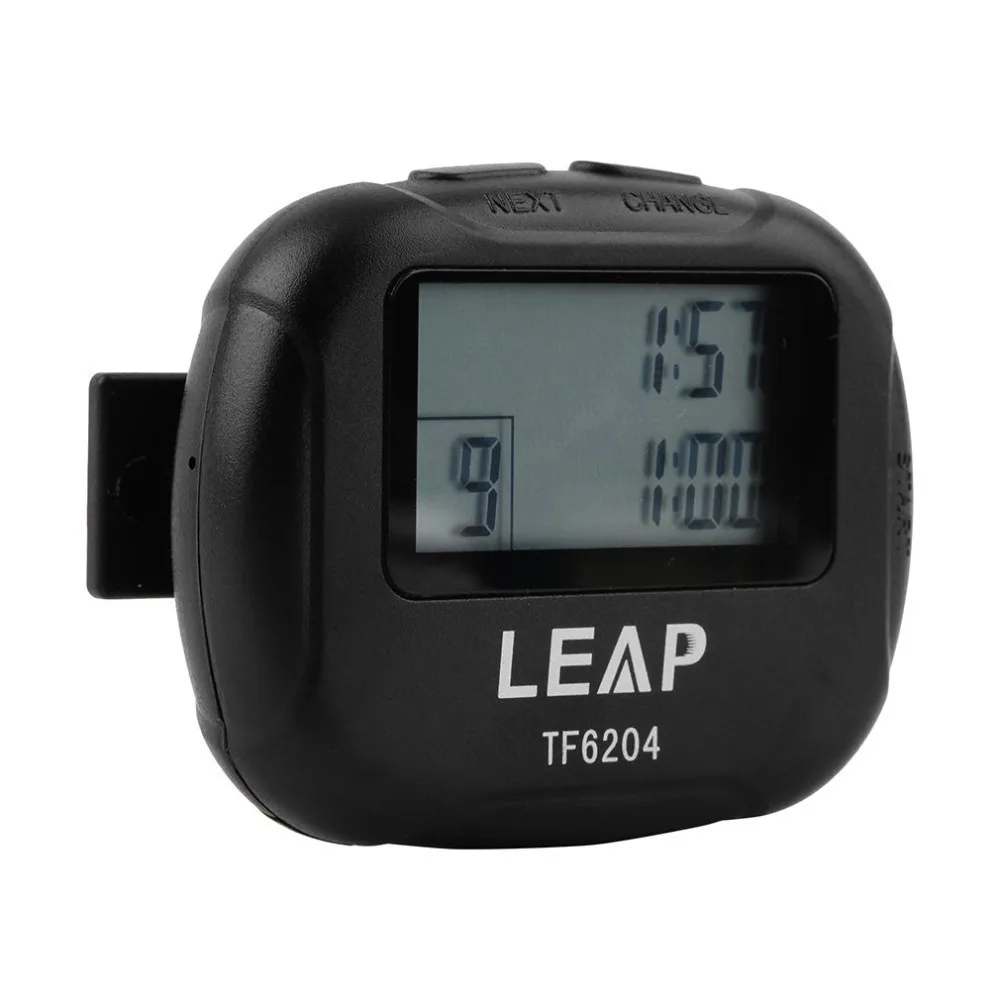 Interval Timer Sports Crossfit Boxing Yoga Segment Stopwatch TF6204 Black Interval Timer
