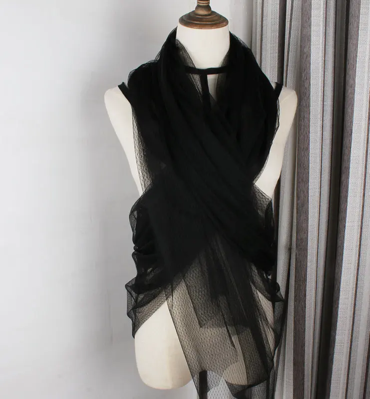 Изысканная белая черная эластичная сетчатая ткань, точечная сетчатая ткань, платье, свадебный фон, одежда нижняя рубашка Ткань Текстиль