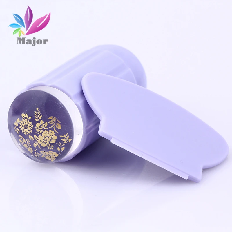 

Jelly stamp 2.8CM 2016 New Products Transparent Nail Stamp Scraper Stamper Transfer Stamping Plate