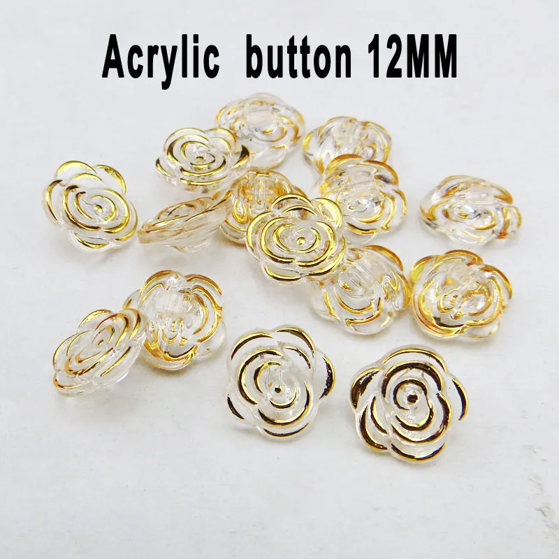 50 шт. Bling s Advanced GOLD ring акриловые пуговицы цветочный бренд пальто Рубашка розовая кнопка для свитера швейная одежда аксессуар A-046