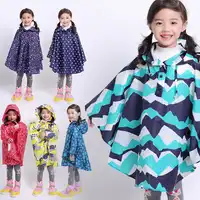 FreeSmily Regenjas voor Kinderen Regenjas Kids Mantel Type Regenkleding Regen Jas Gedrukt Poncho Kids Regendicht Student Regenpak
