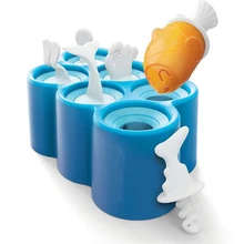 Горячая 1 шт. 6 уродливая форма для изготовления мороженого силиконовые палочки Форма крышка льда DIY мультфильм формы для мороженого держатель