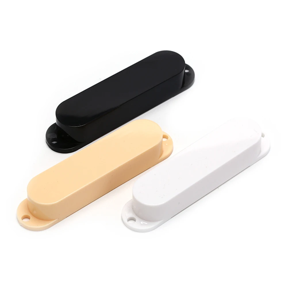 

3pcs High Quality Closed Plastic Electric Guitar Black White yellow Single Coil Guitar Pickup Covers