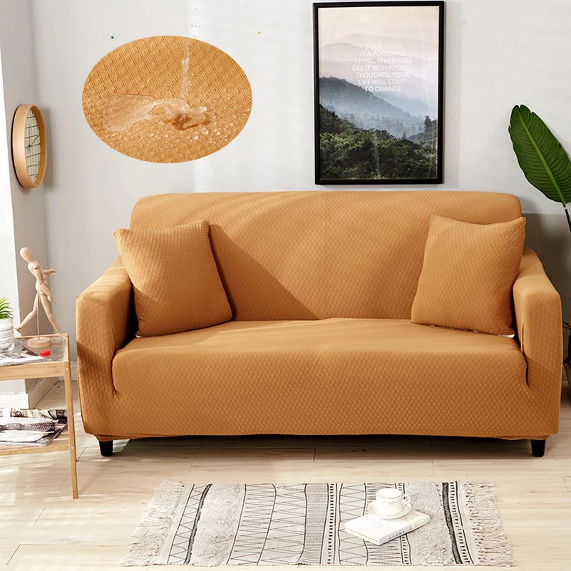 

Waterproof and Oil Proof Anti-pet Sofa Cover Couch Covers Solid Color Stretch Protector Slipcover Sectional Home Decor30