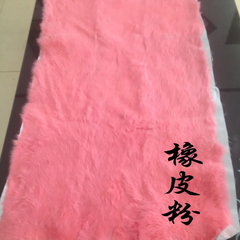 Настоящее Белое Одеяло из кроличьего меха, 9 Пелт, подкладка для одежды, парка, подкладка, одежда, материал, сделай сам, меховое сырье - Цвет: pink