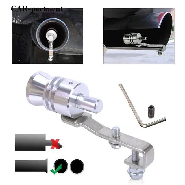 Size L Universal Car Exhaust Sound Tip Turbo Sound Whistler Exhaust