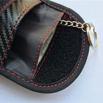 

Entry Key Case Fob Black Pouch Blocker Defender Carbon Fiber Anti-theft Car