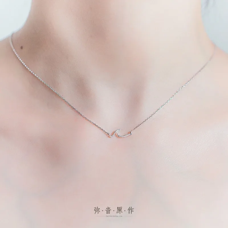 

New 925 Silver necklace for Women Simple Plain Long Chain Jewelry Necklace BR25