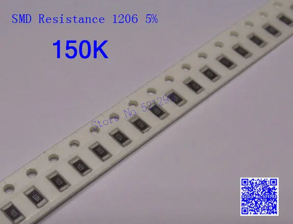 SMD Resistors 1206 150K 150K ohm 1/4W 5% Chip resistor 500PCS/LOT ...