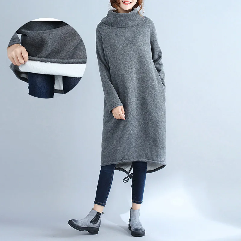 

Clothes for Pregnant Women Female Dress Plus Size Cashmere Loose Tops Lady's Winter Long Sleeve Autumn Maternity Clothing