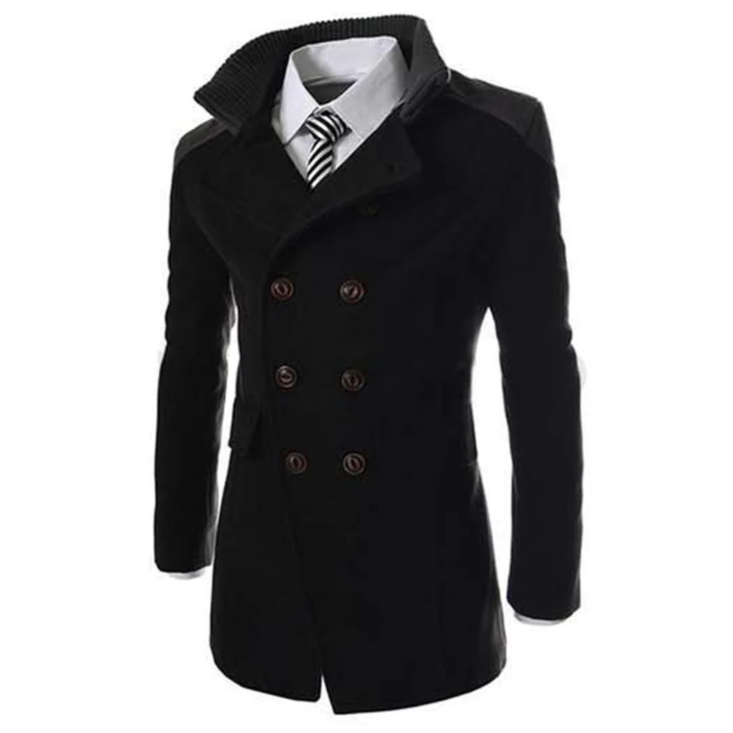 2018 Winter Thick Warm Mens Cotton Coat Long Sleeve Men