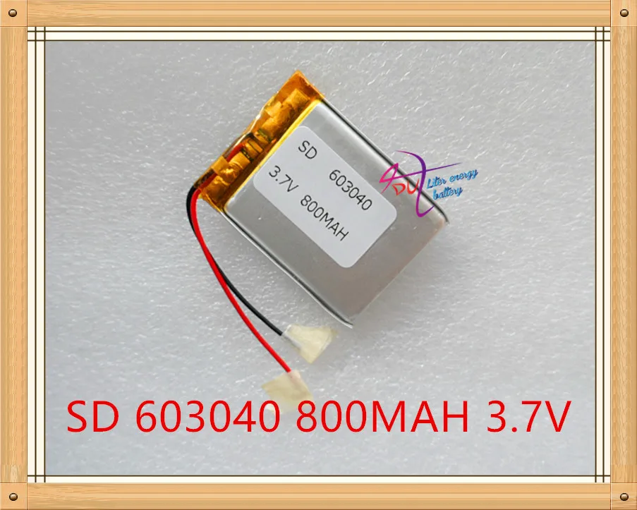 Литровая энергия батарея 3 7 V литиевая полимерная аккумуляторная 800mAh 063040 GPS