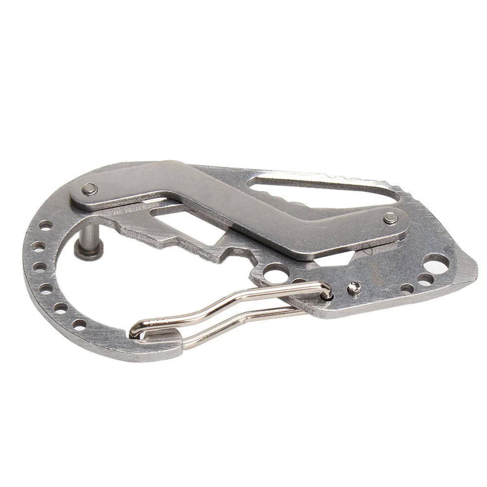Stainless Steel Multi Function Tools key Ring Key chain clip for